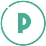 Green circle with letter 'P' inside, outlined by another circle.