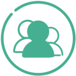 Green circle with letter 'P' inside, outlined by another circle.